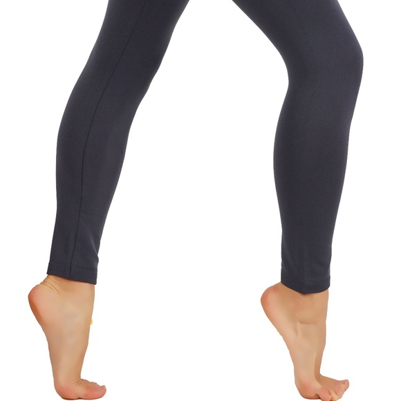 Fleece leggings with high-waist Gray 538 - Picture 3 of 6